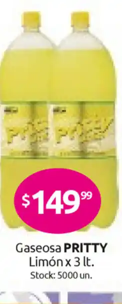 Cordiez Pritty Gaseosa Limón x 3 lt oferta