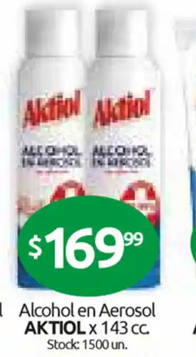 Cordiez Aktiol Alcohol en Aerosol x 143 cc oferta