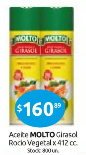 Cordiez Molto Aceite Girasol Rocio Vegetal x 412 cc oferta