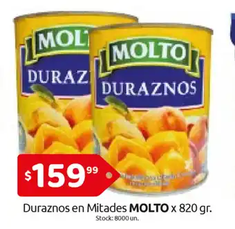 Cordiez Molto Duraznos en Mitades x 820 gr oferta