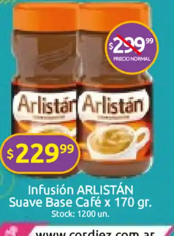 Cordiez Arlistan Infusion Suave Base Cafe oferta