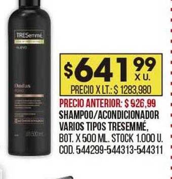 Coto Shampoo - acondicionador varios tipos tresemmé oferta