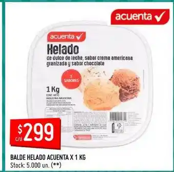 Changomas Helado Balde Acuenta 1kg oferta