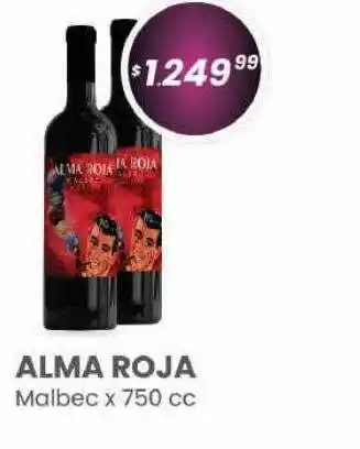 Arcoiris Supermercados Alma roja malbec x 750 cc oferta