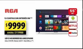 Punto Mayorista Led 55 4k android and55p6uhd oferta