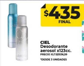 Supermayorista Vital Ciel desodorante aerosol x123cc oferta