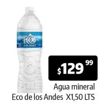 Autoservicio Capo Agua Mineral Eco de Los Andres x 1,5lt oferta
