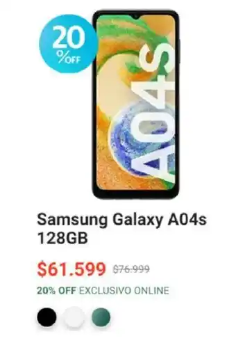 Claro Samsung Galaxy A04s 128GB oferta