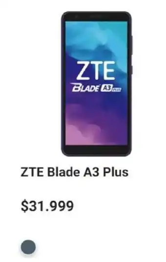 Claro ZTE Blade A3 Plus oferta