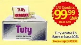 Tuty Azufre en Barra x 5un x 20BI