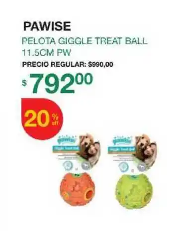 Pelota Giggle Treat Ball Pawise