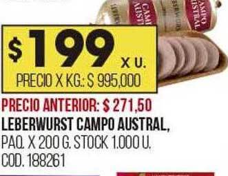 Coto Leberwurst campo austral oferta