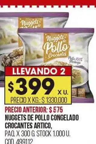 Coto Nuggets de pollo congelado crocantes artico oferta