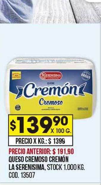 Coto Queso cremoso cremón la serenisima oferta