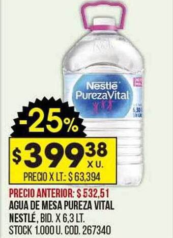 Coto Agua de mesa pureza vital nestlé oferta