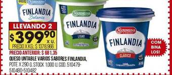 Coto Queso untable varios sabores finlandia oferta