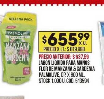 Coto Jabón liquido para manos flor de manzana & gardenia palmolive oferta