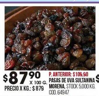 Coto Pasas de uva sultanina morena oferta