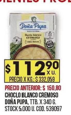 Coto Choclo blanco cremoso doña pupa oferta