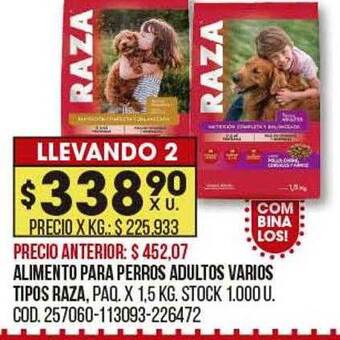 Coto Alimento para perros adultos varios tipos raza oferta