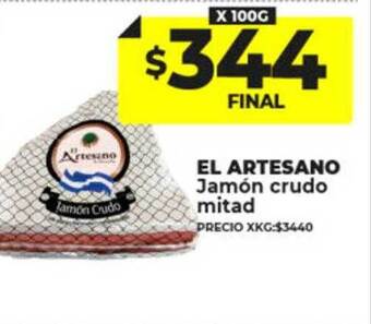 Supermayorista Vital El artesano jamón crudo mitad oferta