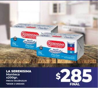 Supermayorista Vital La serenisima manteca oferta