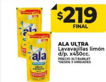 Supermayorista Vital Ala ultra lavavajillas limón oferta