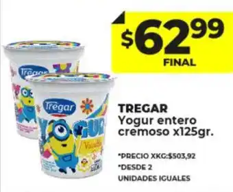 Supermayorista Vital Tregar yogur entero cremoso oferta