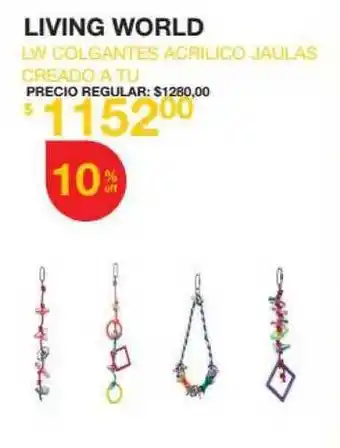 LW Colgantes Acrilico Jaulas Creado A Tu Living World