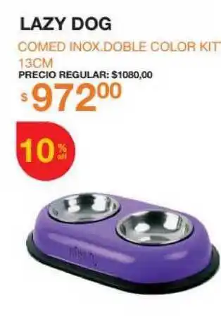 Puppis Lazy Dog Comed Inox. Doble Color Kit oferta