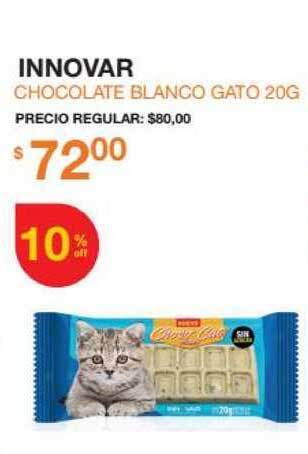 Puppis Innovar Chocolate Blanco Gato 20G oferta