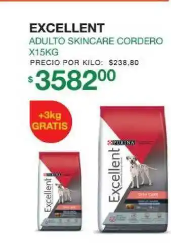 Puppis Excellent Adulto Skincare Cordero 15KG oferta