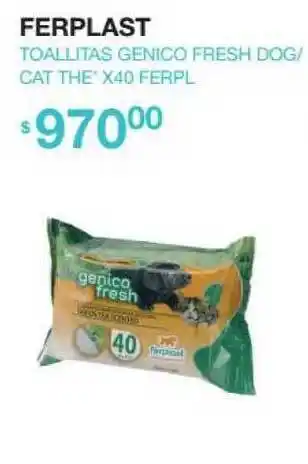 Ferplast Toallitas Genico Fresh Dog-cat The' X40 Ferpl