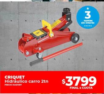Supermayorista Vital Criquet hidráulico carro 2tn oferta