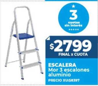 Supermayorista Vital Escalera mor 3 escalones aluminio oferta