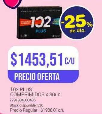 La Santé 102 plus comprimidos oferta