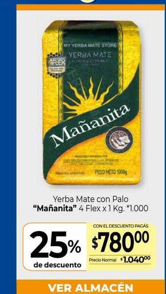 La Anonima Yerba mate con palo oferta
