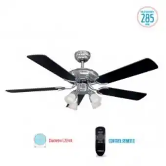 Ventilador de techo liliana vthm415r c/contro remoto