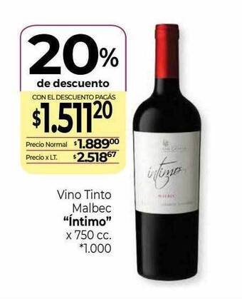 La Anonima Vino tinto malbec oferta