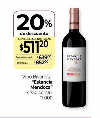 La Anonima Vino bivarietal oferta