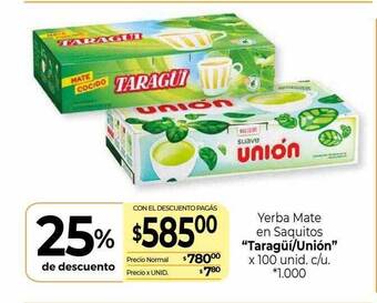 La Anonima Yerba mate en saquitos oferta