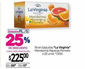 La Anonima Té en saquitos oferta