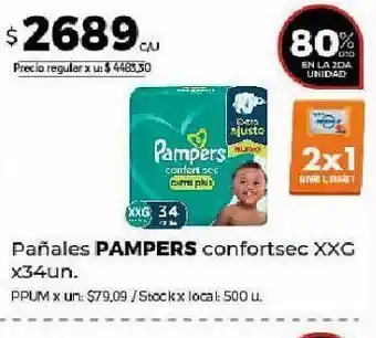 Disco Pañales pampers confortsec oferta