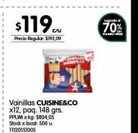 Jumbo Vainillas cuisine&co oferta