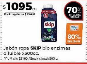 Disco Jabón ropa skip x 500cc oferta