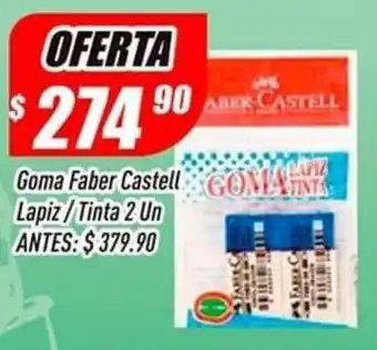 Supermercados Comodin Goma Faber Castell Lapiz / Tinta 2un oferta