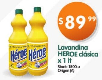 Supermercados Buenos Días Lavandina HÉROE Clásica x 1lt oferta