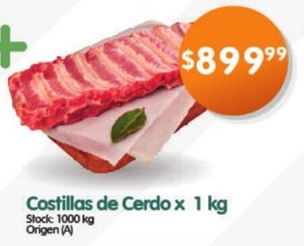 Supermercados Buenos Días Costillas de Cerdo x 1kg oferta