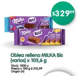 Supermercados Buenos Días Oblea Rellena MILKA (varios) x 105, 6g oferta