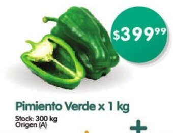 Supermercados Buenos Días Pimiento Verde x 1kg oferta